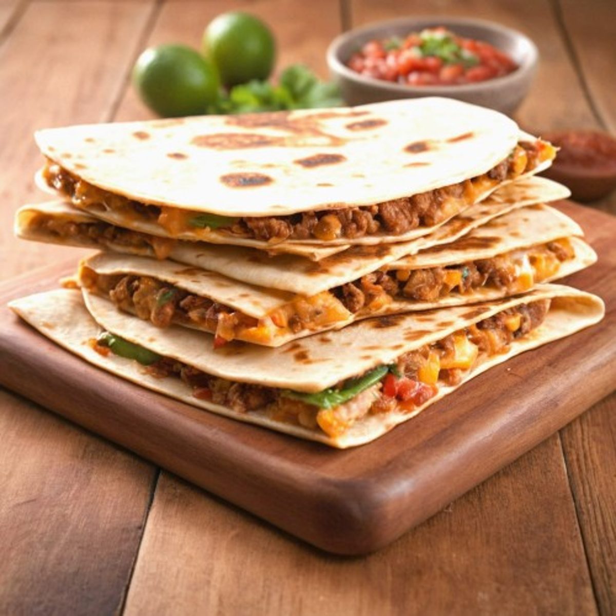 Quesadilla with Rice and Beans
