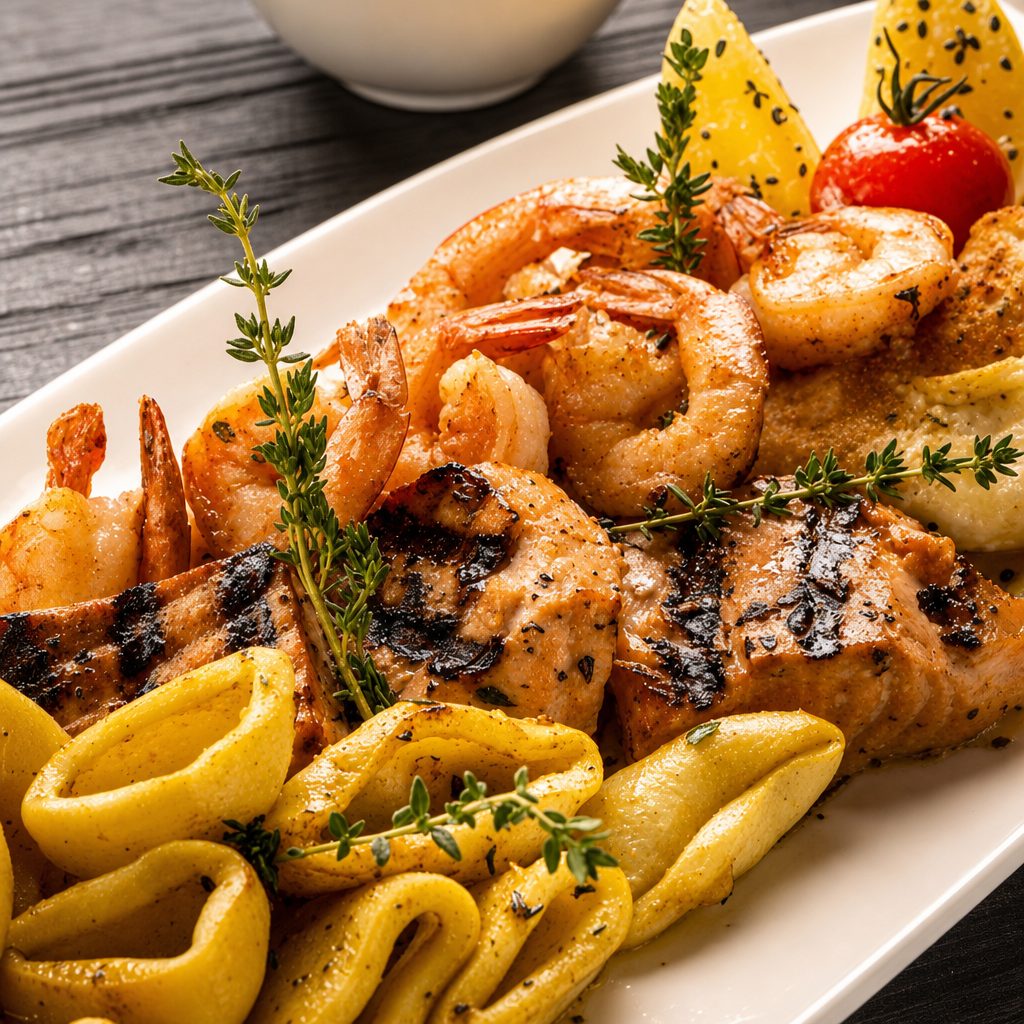 Steak & Shrimp.