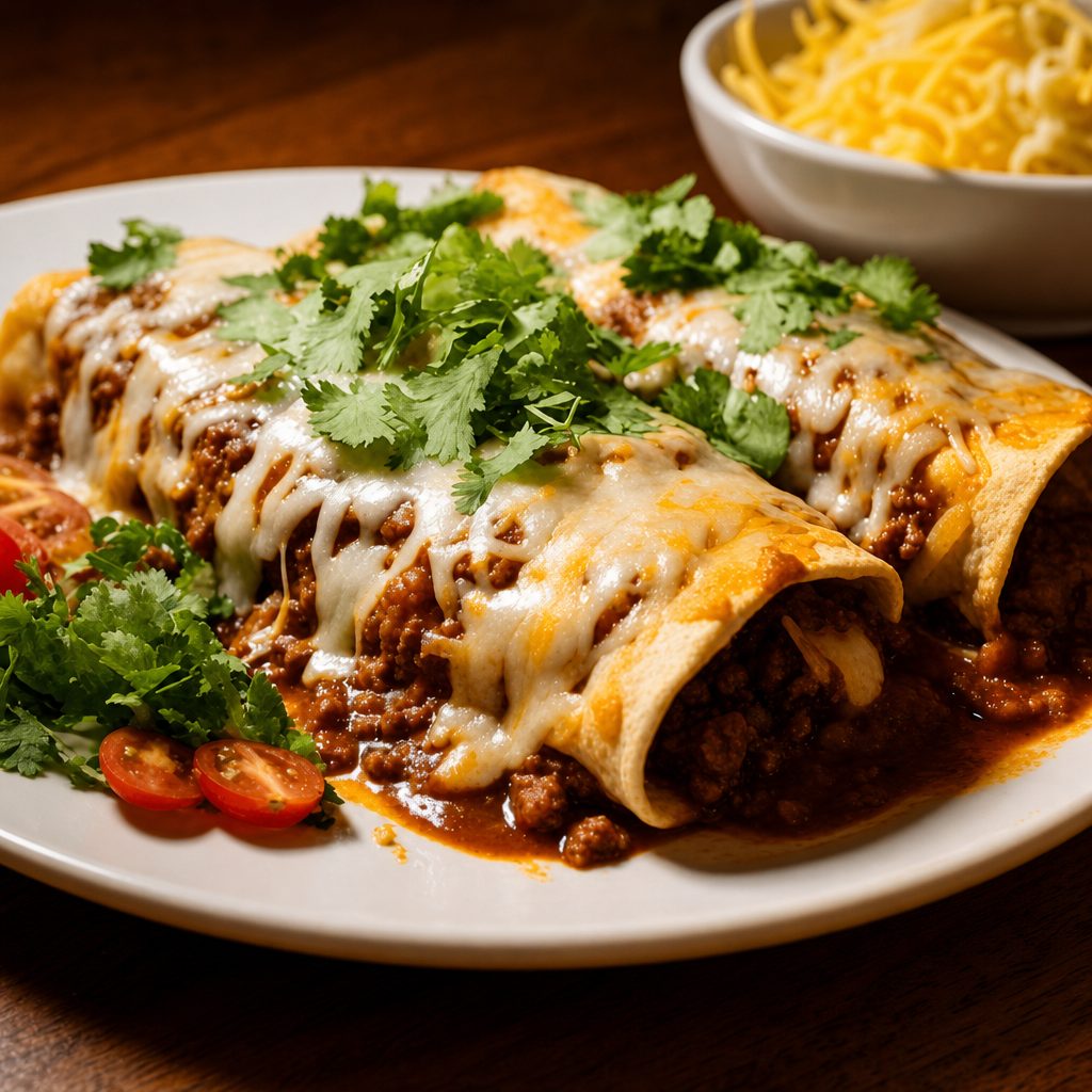 Chile Con Queso Enchiladas.